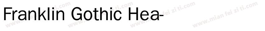 Franklin Gothic Hea字体转换